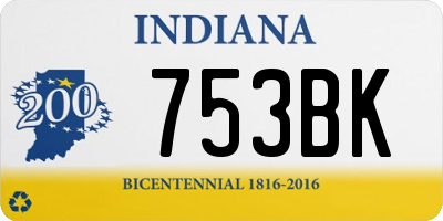 IN license plate 753BK