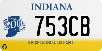 IN license plate 753CB