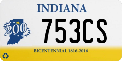 IN license plate 753CS