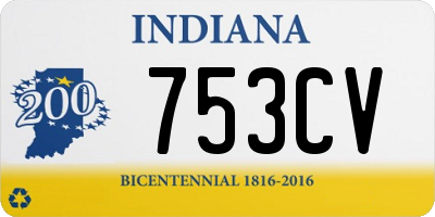 IN license plate 753CV