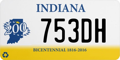 IN license plate 753DH
