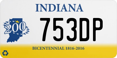 IN license plate 753DP
