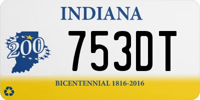 IN license plate 753DT