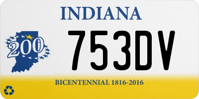 IN license plate 753DV