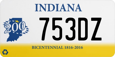 IN license plate 753DZ