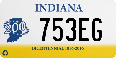 IN license plate 753EG