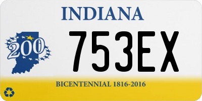 IN license plate 753EX