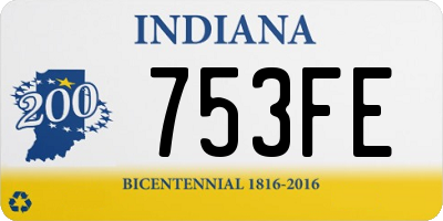 IN license plate 753FE