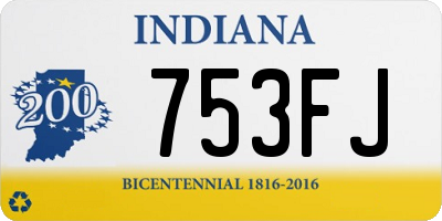 IN license plate 753FJ