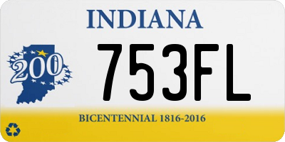 IN license plate 753FL