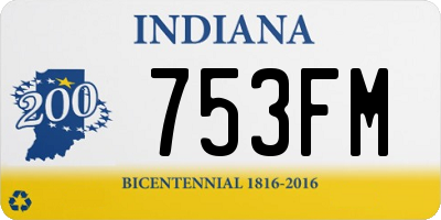 IN license plate 753FM