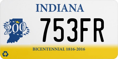 IN license plate 753FR
