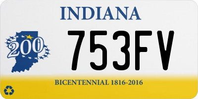 IN license plate 753FV