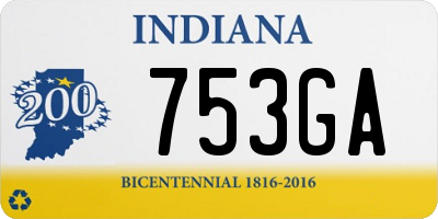IN license plate 753GA