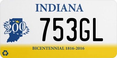 IN license plate 753GL