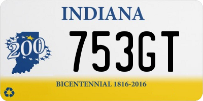 IN license plate 753GT