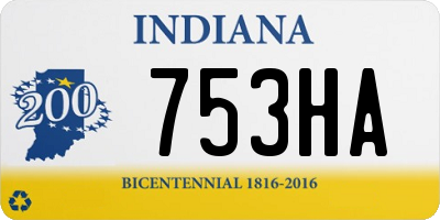 IN license plate 753HA