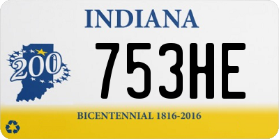 IN license plate 753HE
