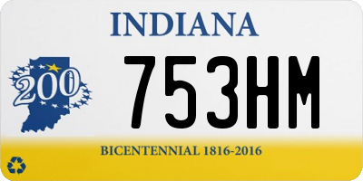IN license plate 753HM