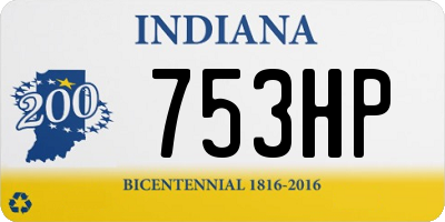 IN license plate 753HP