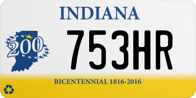 IN license plate 753HR