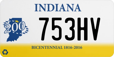 IN license plate 753HV