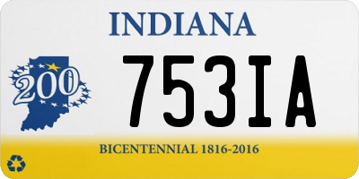 IN license plate 753IA