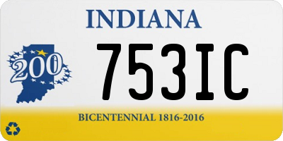 IN license plate 753IC