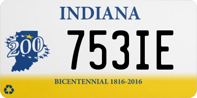 IN license plate 753IE