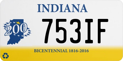 IN license plate 753IF