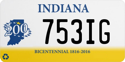 IN license plate 753IG