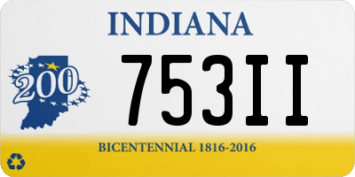 IN license plate 753II