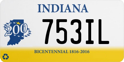 IN license plate 753IL