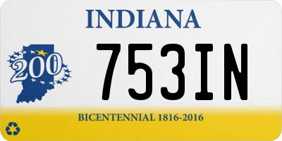 IN license plate 753IN