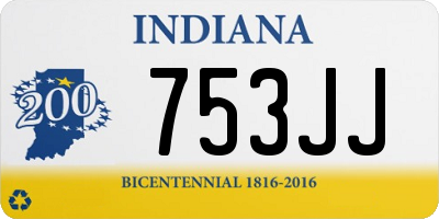 IN license plate 753JJ