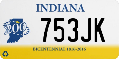 IN license plate 753JK