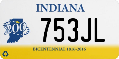 IN license plate 753JL