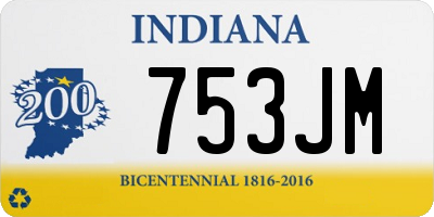 IN license plate 753JM