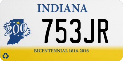 IN license plate 753JR