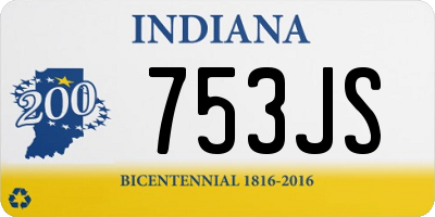 IN license plate 753JS