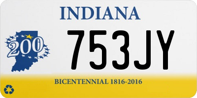 IN license plate 753JY