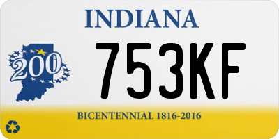 IN license plate 753KF