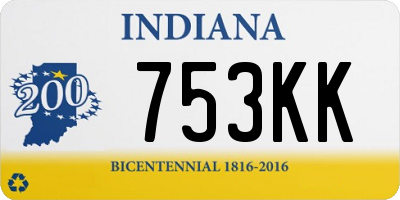 IN license plate 753KK