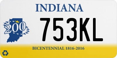 IN license plate 753KL