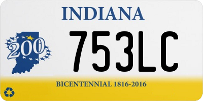 IN license plate 753LC