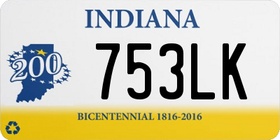 IN license plate 753LK