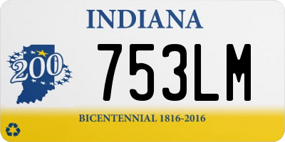 IN license plate 753LM