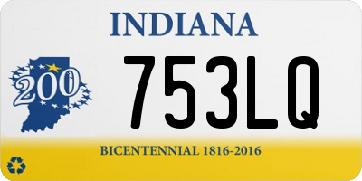 IN license plate 753LQ