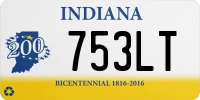 IN license plate 753LT