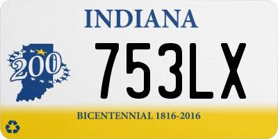 IN license plate 753LX